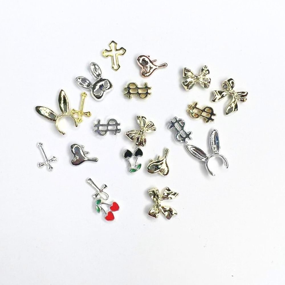 1866 Микс объёмных фигурок 20 шт, рандомный набор, металл