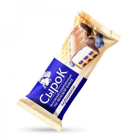 Сырок "Тимоша" творожный глазированный на венской вафле Черника 65г. Брест