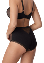 Трусики-слипы Renee с завышенной линией талии (Размер: S) (Цвет: черный с бежевым)