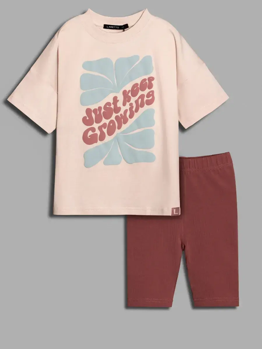 Костюм для девочки на лето, футболка и велосипедки