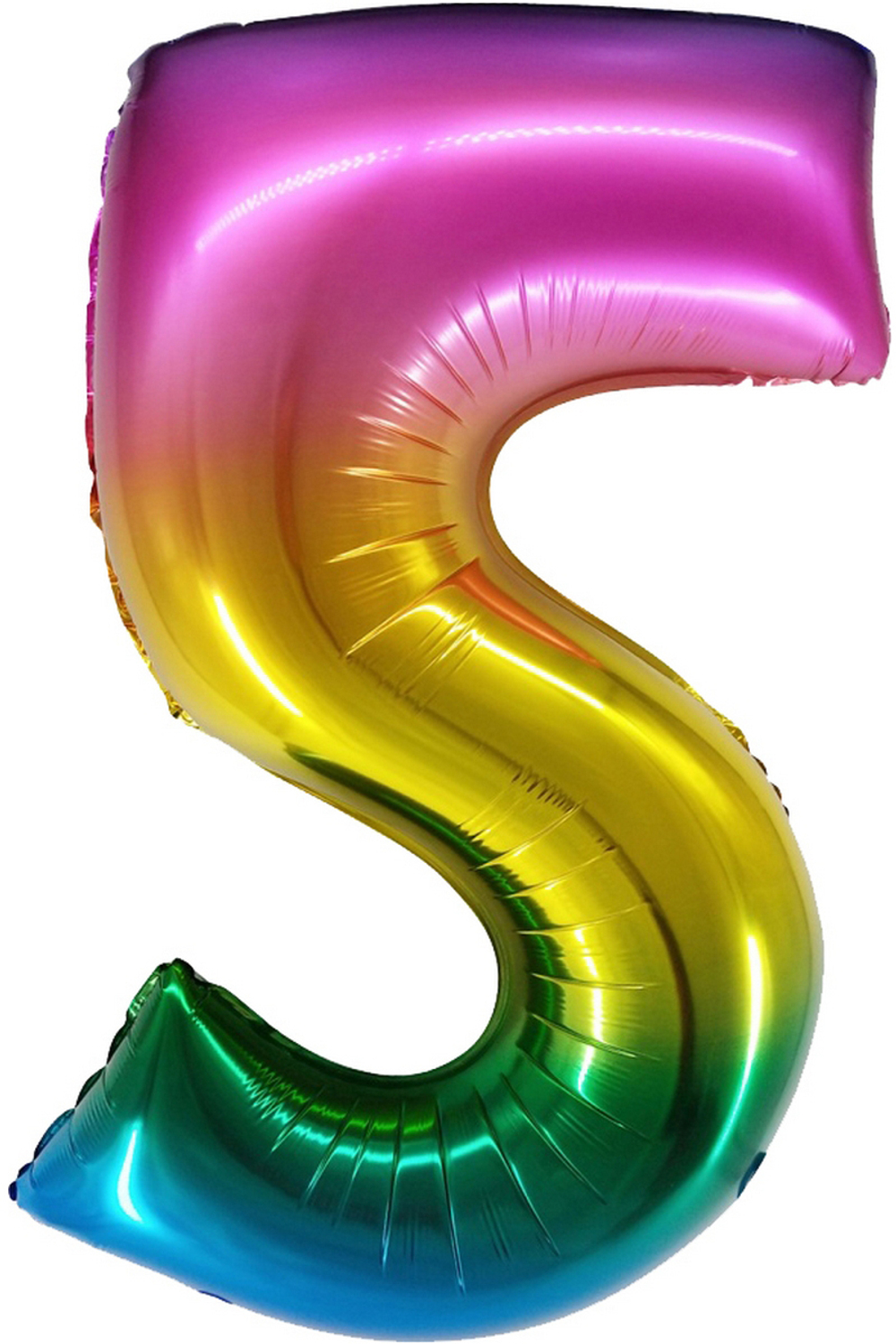 К 34" Цифра 5 Радужный Градиент 86 см.