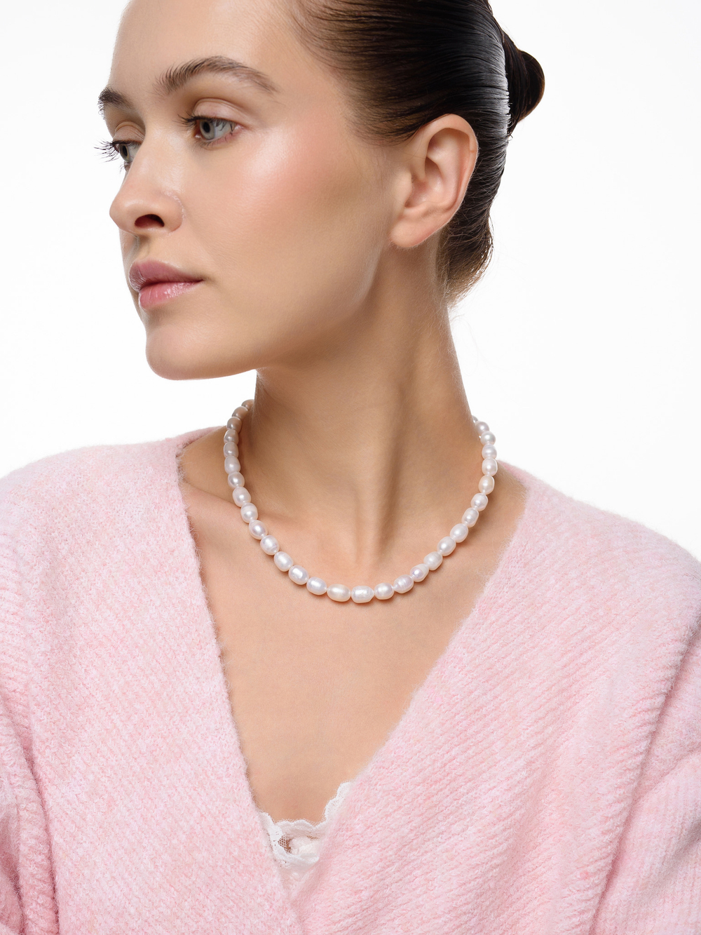 Колье "Petrol white" Silver