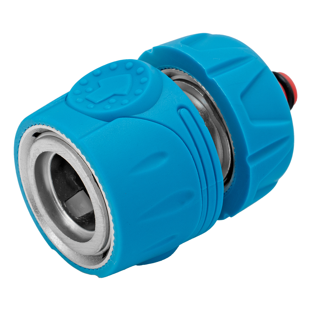 Соединитель быстросъемный 1/2", аквастоп, алюминий, TPR, LUXE Palisad