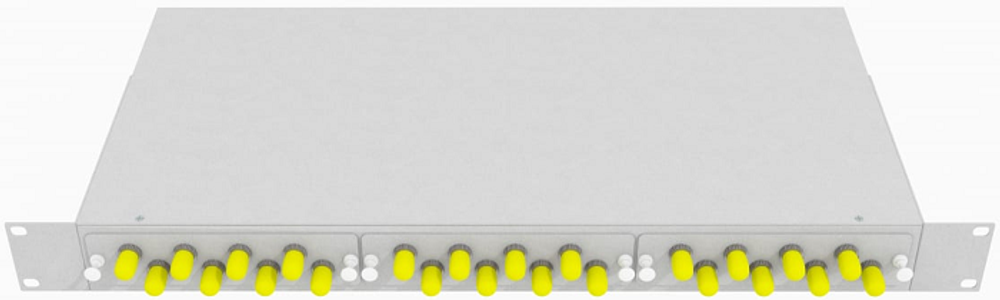 Кросс оптический стоечный  TopLAN КРС-Top-1U-24ST/U-OM2-GY