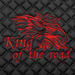 Ковры SCANIA 5 серии R (механика) (экокожа, черный, красный кант, красная вышивка)