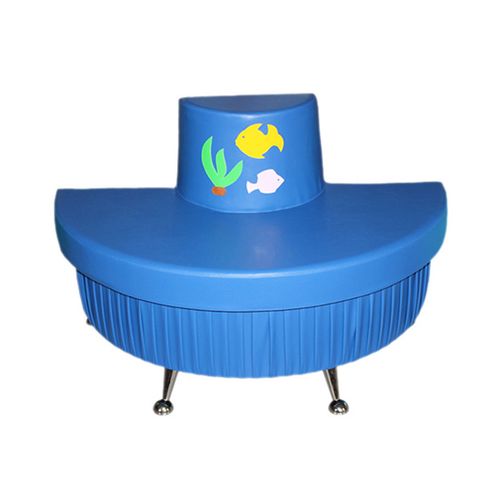 Диван полукруглый "Рыбки" на хромированных ножках