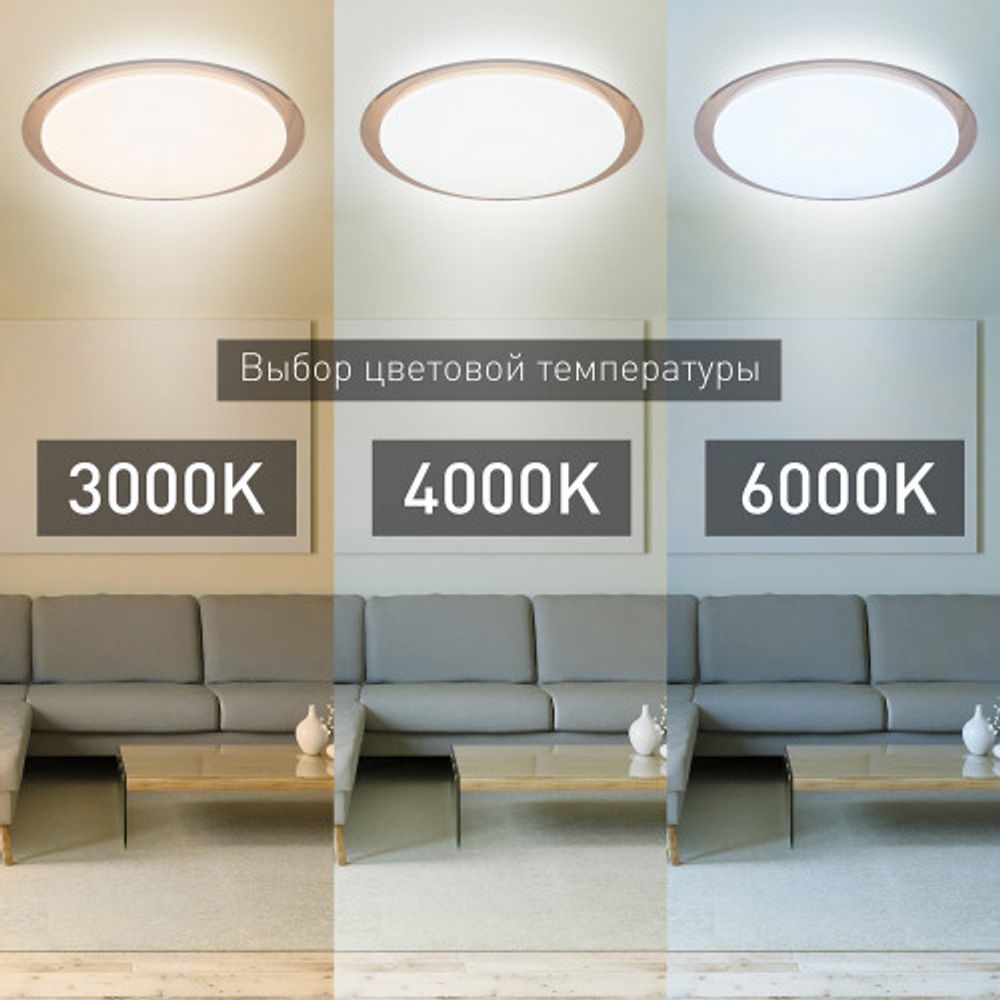 Светильник потолочный светодиодный ЭРА Классик с ДУ SPB-6-70-RC Saturn 70Вт 3000-6500К 5950Лм коричневый кант