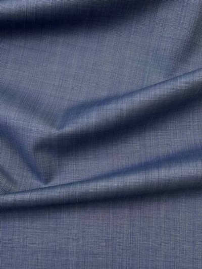 Шерсть костюмно-плательная Guabello 1815 голубая мелкоузорчатая