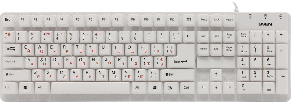 Клавиатура SVEN Standard 301  White &lt;USB&gt;  105КЛ