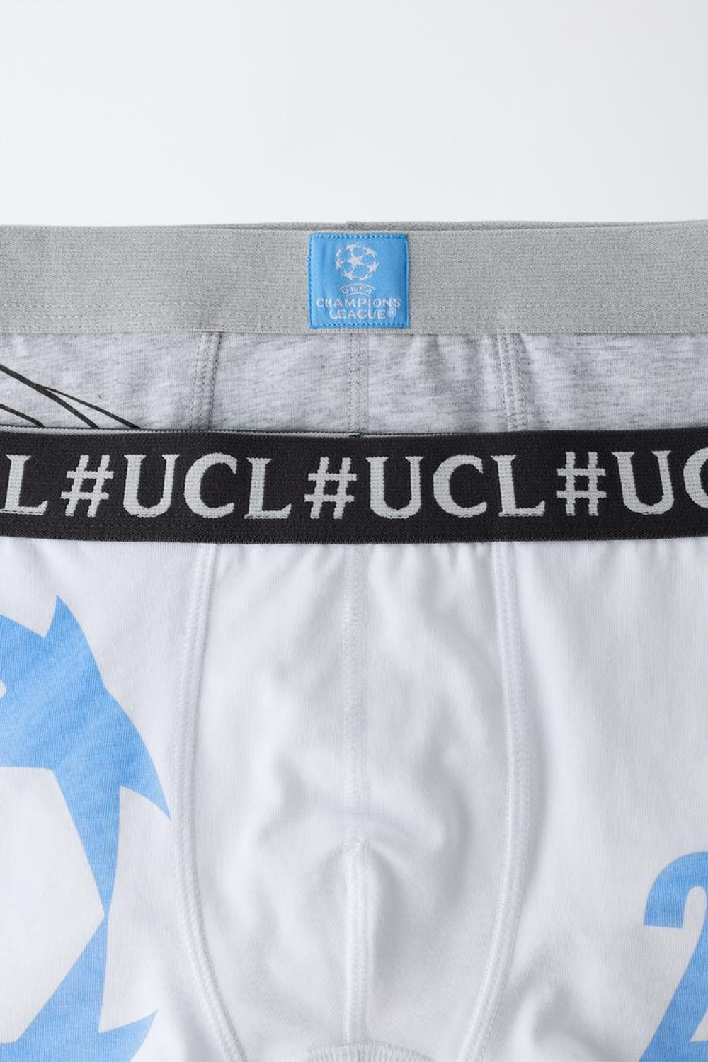 ZARA НАБОР ИЗ ДВУХ ТРУСОВ-БОКСЕРОВ UEFA CHAMPIONS LEAGUE ®, СЕРЫЙ МЕЛАНЖ