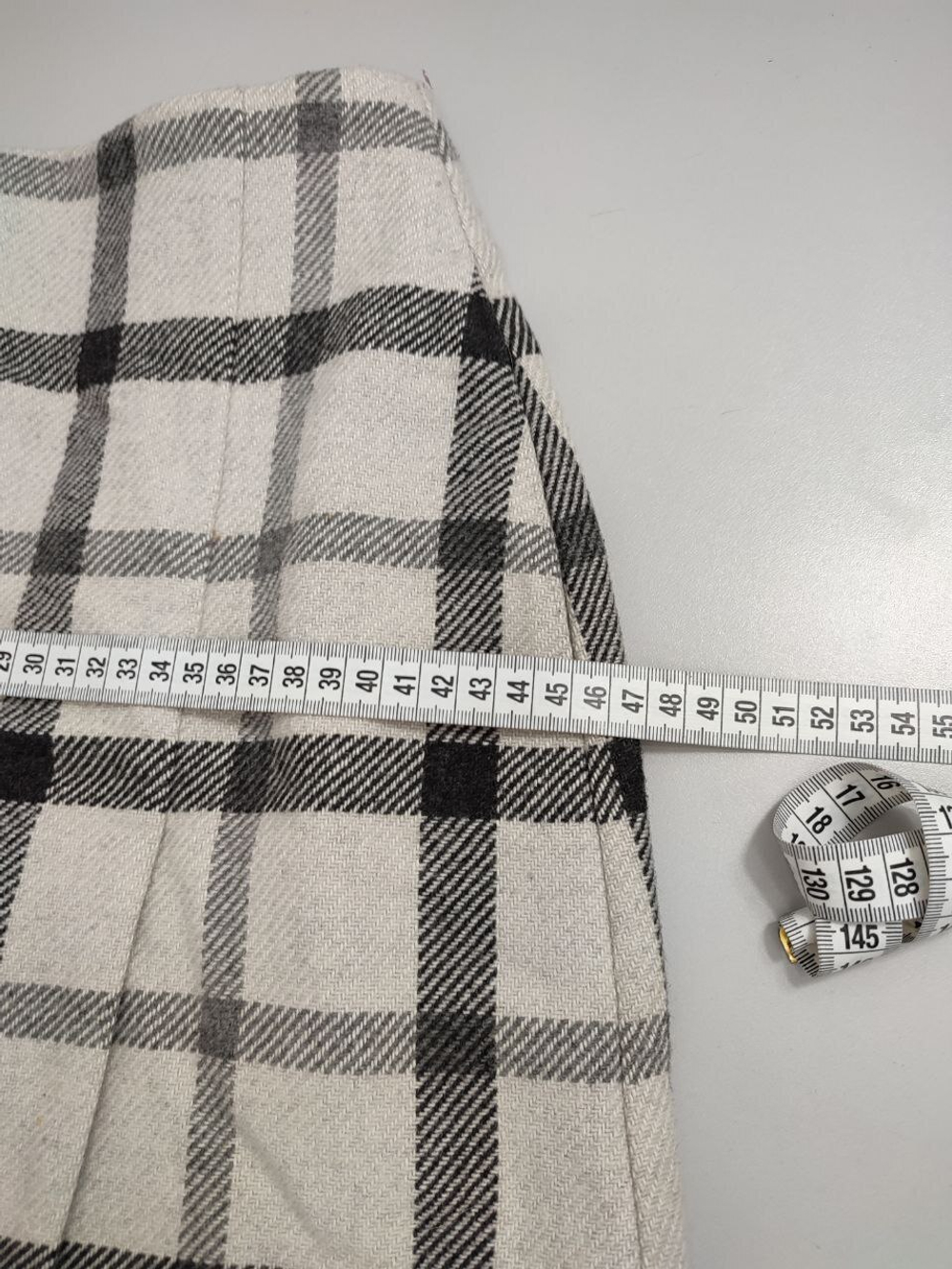 Юбка теплая в клетку 40 размер