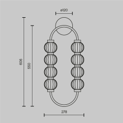 Настенный светильник (бра) Maytoni MOD555WL-L11G3K