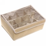 Кофр - органайзер для хранения вещей с прозрачной крышкой «УЮТДОМА», цвет бежевый, 12 отделений, 32*23*12см