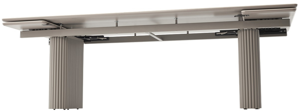 Стол М-City DISAUR Адажио 240 (320) См Эллипс Оникс (Varese Onice), керамика, Латте каркас