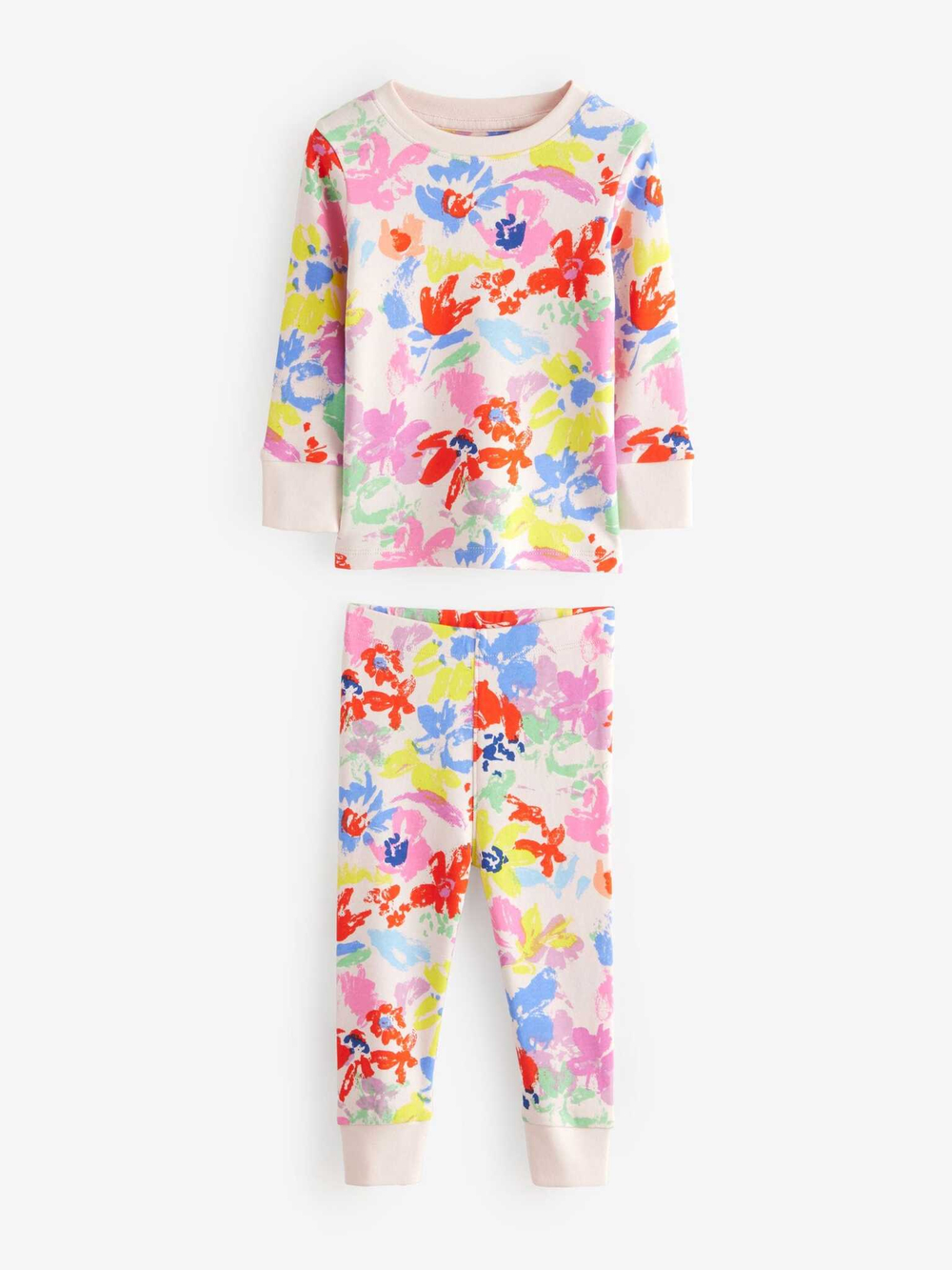 Пижама для девочки Next AJ8-347, 3 шт., Молочный, Красный, Розовый