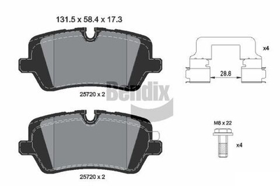 BENDIX Braking - BPD1344-BEN - Brake Pad Set, disc brake