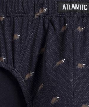 Мужские трусы (3шт) слипы классика Atlantic 3MP-167, темно-синий + светло-синий + голубой