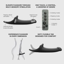 Strap-on-me MULTI ORGASM DILDO - Фаллоимитатор c клиторальной стимуляцией и вибрацией, M