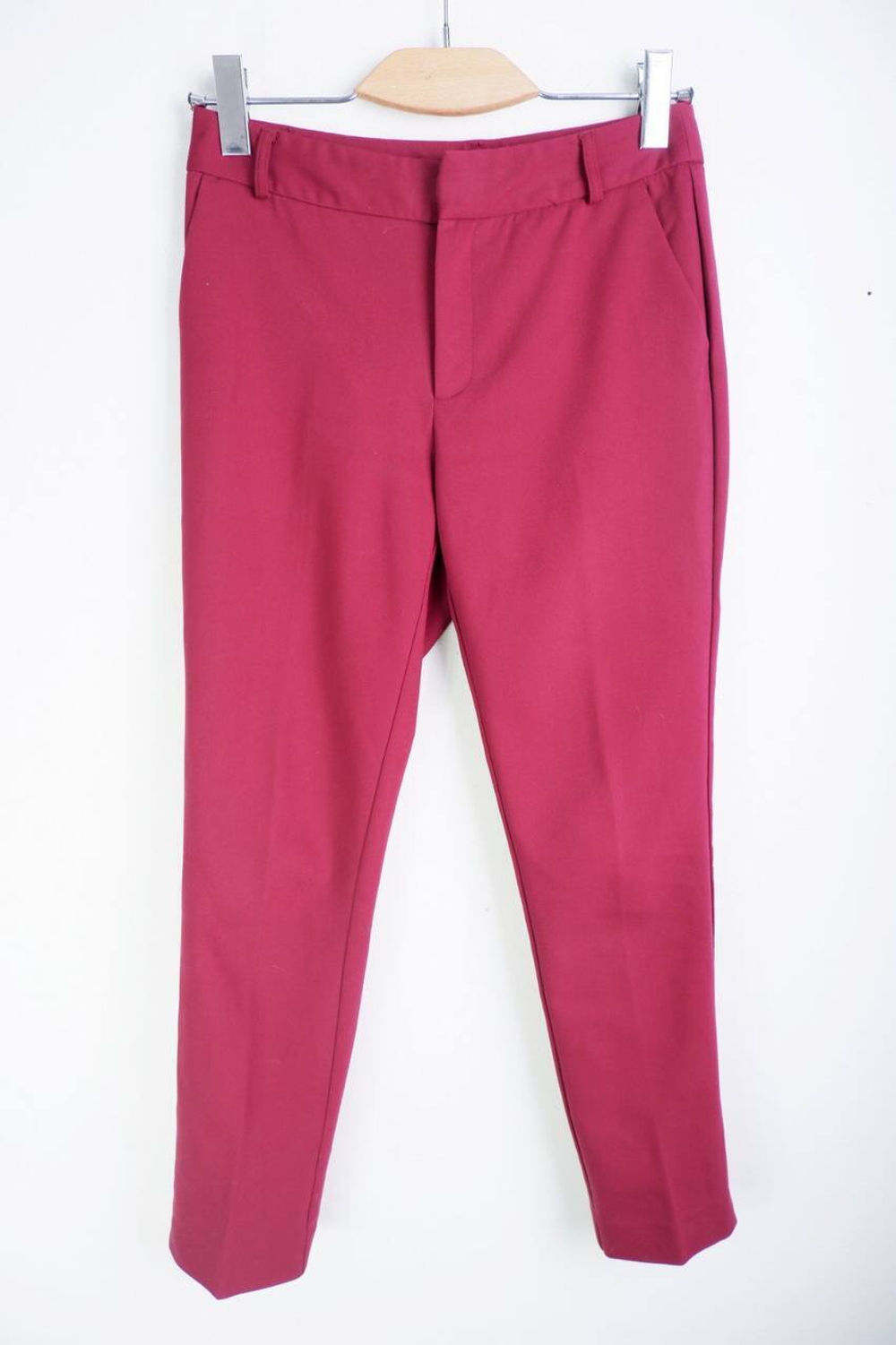 Брюки Stradivarius ягодного цвета, маркировка 34, визуально 40 размер
