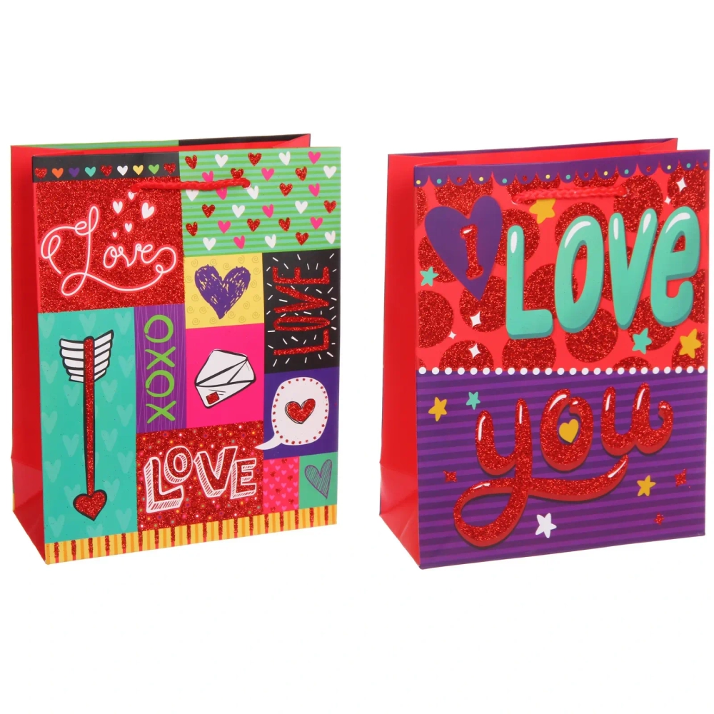 Пакет подарочный «LOVE» 18*23*8 см