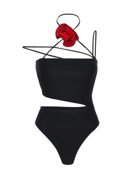 Боди с цветком из бифлекса