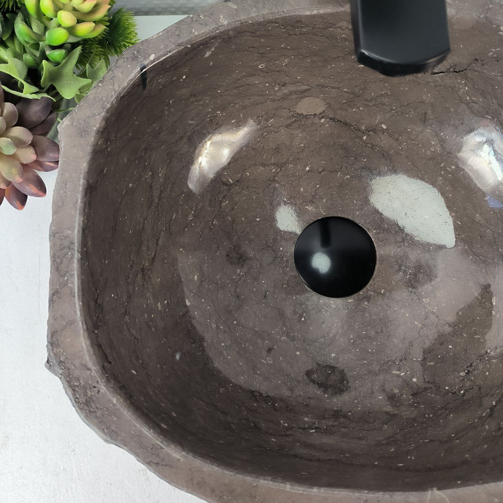 Раковина из мрамора Erozy Grey EM-65323 38*33*15 0882