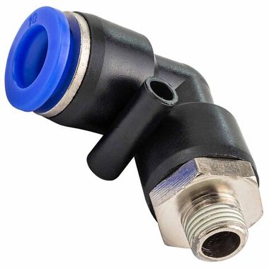 Фитинг угловой для пластиковых трубок 10мм с наружной резьбой 1/8'' Forsage F-SPL10-01