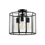 798237 Люстра GENNI 3х40W E27 ЧЕРНЫЙ МАТОВЫЙ/ПРОЗРАЧНЫЙ