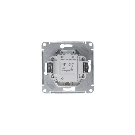 Переключатель проходной 1-кл. СП Glossa 10А IP20 (сх. 6а) 10AX с подсветкой механизм платина SE GSL001263