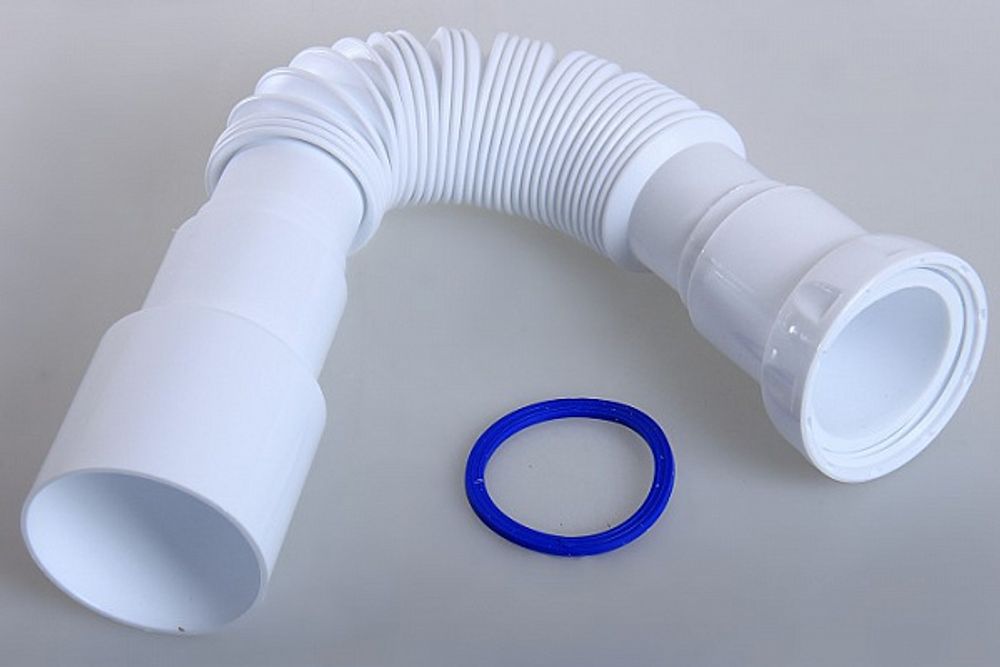 Гофра UNICORN для сифона 400мм (Ø40) x (Ø40/50) С ГАЙКОЙ 1 1/2 D45