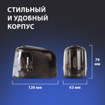 Точилка электрическая BRAUBERG "JET" питание от 4 батареек АА спиралевидное лезвие (2 штуки в упаковке)
