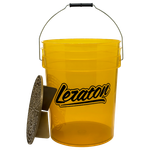 LERATON - BUCKET, Прозрачное ведро для мойки автомобилей с сепаратором (желтое) 20л