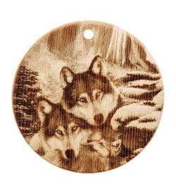 GAEM Home КД-04/003 Доска разделочная круглая «Волки»