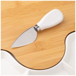 МЕНАЖНИЦА LEFARD "NATIVE" 4 СЕКЦИИ 27*27*2 СМ, НОЖ МЕТАЛЛ. ДЛЯ СЫРА (КОР=16ШТ.)