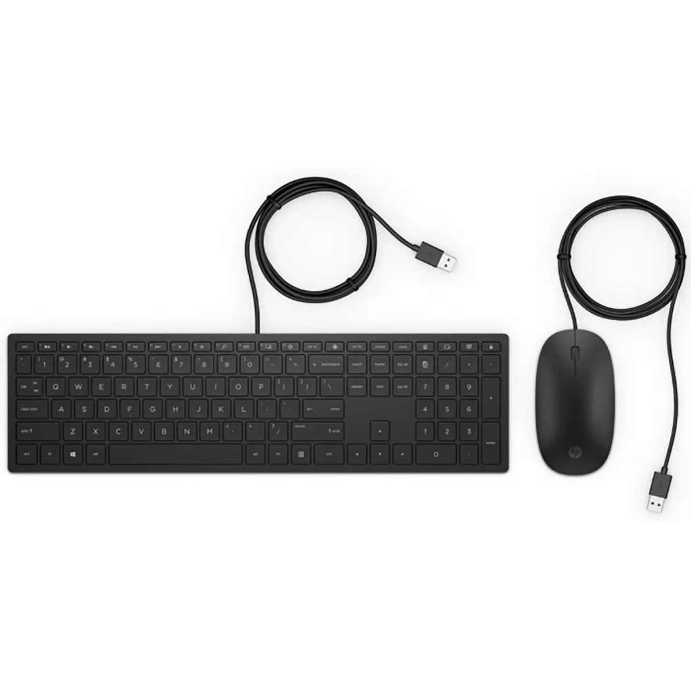 Keyboard and Mouse HP Pavilion Wired 400 (Black) cons