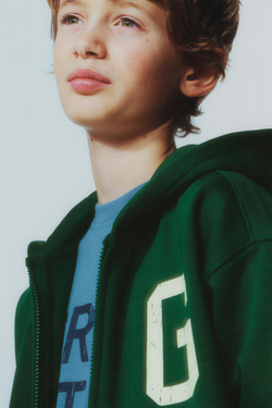 ZARA ХУДИ С НАДПИСЬЮ, ЗЕЛЕНЫЙ