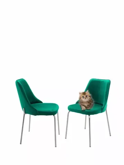 Стул "Флорес" 2 шт. Антивандальная ткань, Серебряные ножки