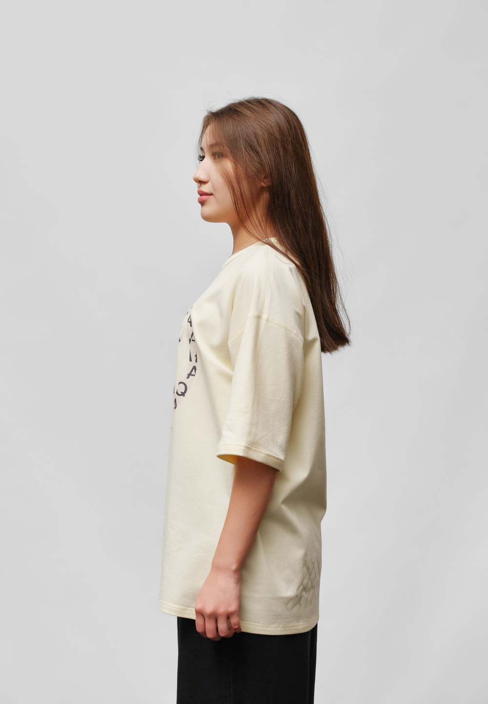 Футболка оверсайз SHANYRAQ CREAM WHITE