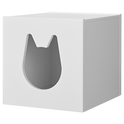 IKEA KALLAX  (ИКЕА КАЛЛАКС)  -  Домик для кошки, белый, 33x33 см