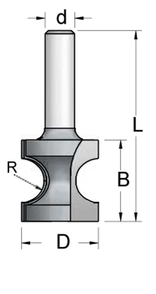 Фреза катушка R12,7 D42 B40 хвостовик 12_S RF12702