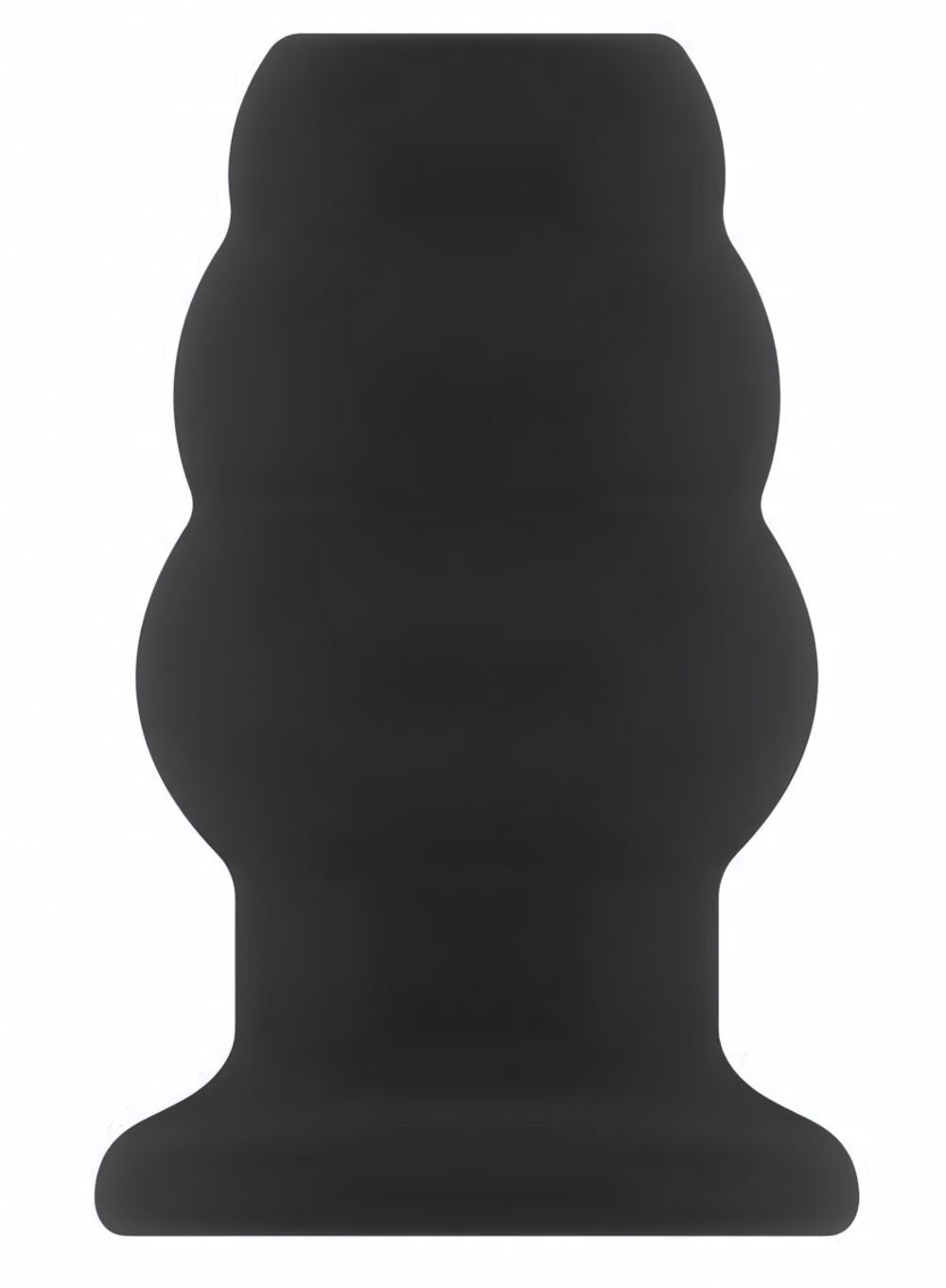 Чёрная анальная пробка с тоннелем №50 Medium Hollow Tunnel Butt Plug 4 Inch - 10,2 см. (Цвет: черный)