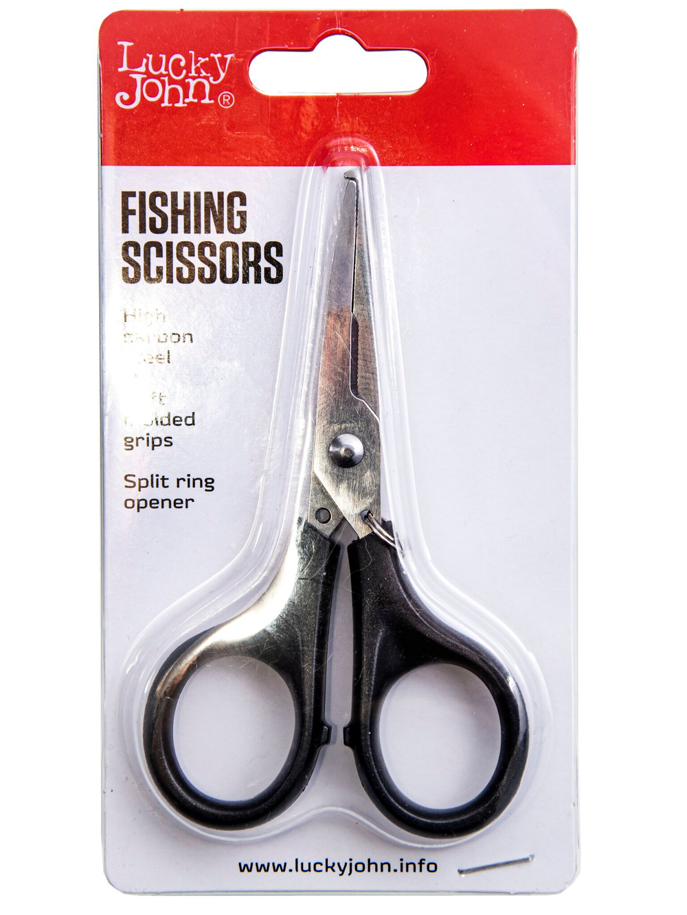 Ножницы для плетёнки с разжимом для заводных колец Lucky John 03