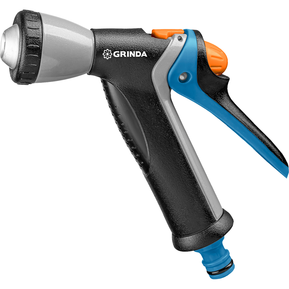 GRINDA BM-R, плавная регулировка, курок сзади, металлический с TPR, поливочный пистолет, PROLine (8-427311)