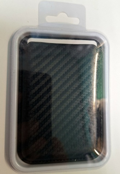 Картхолдер с текстурой карбона, MagSafe, черный