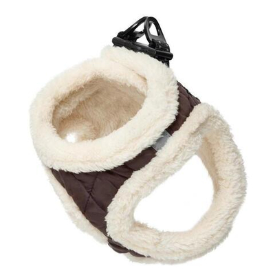 Шлейка-жилетка мягкая коричневая XS, обхват груди 310-360мм, серия BE TRENDY, Triol