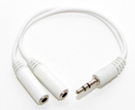 Переходник AUDIO Jack 3.5/M-2*F 5Bites AA-3MF2-02WH
