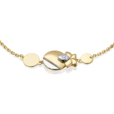 Браслет из лимонного золота c бриллиантами Артикул: 05-0739-00-101-1121