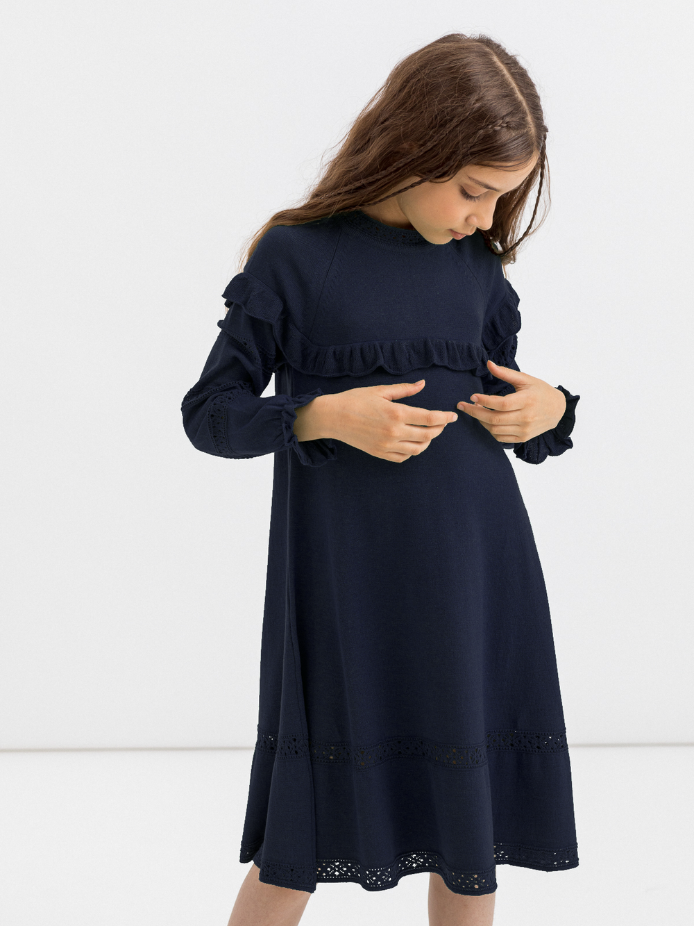 Платье синее для девочки арт. АТ628