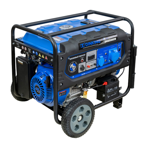 Генератор бензиновый Dinking DKA8500EW (8,5кВт, электростартер, 17лс, колёса, АВР)