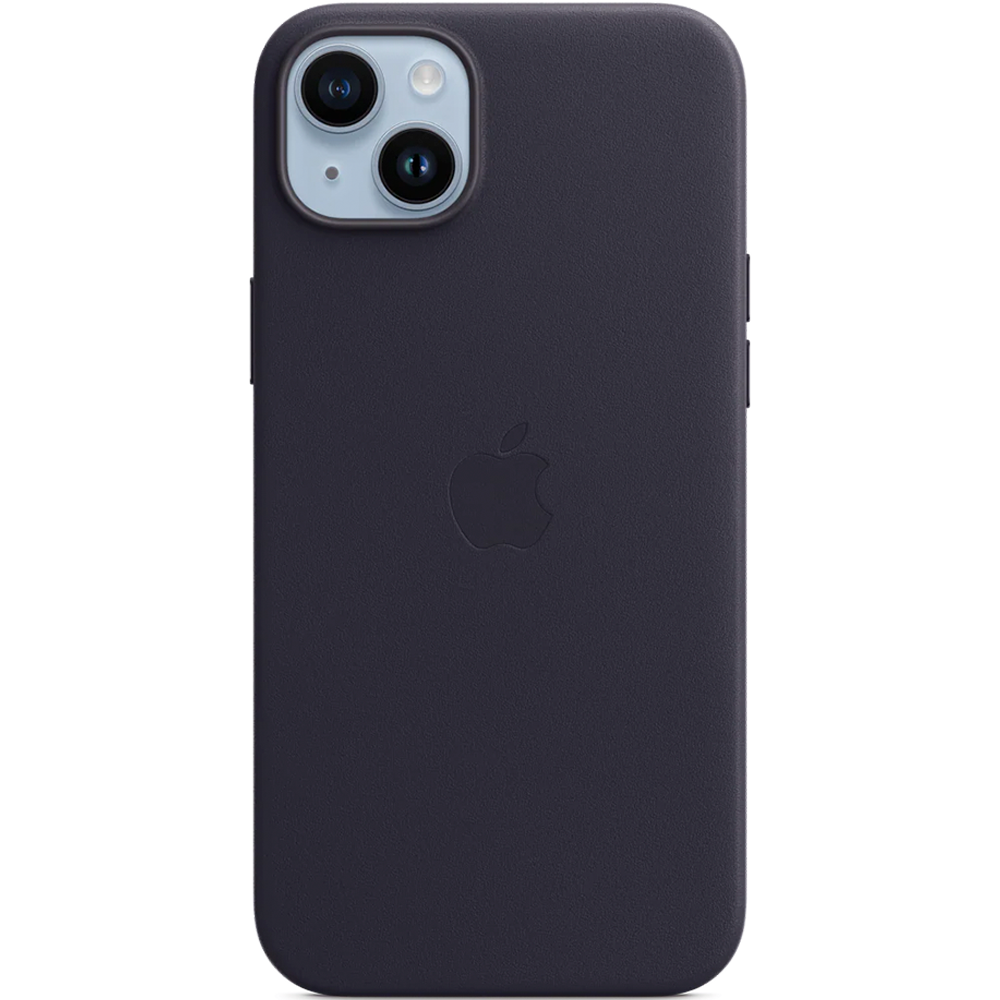Кожаный чехол с поддержкой MagSafe Apple Leather Case для iPhone 14 Plus, Ink (Чернильный)